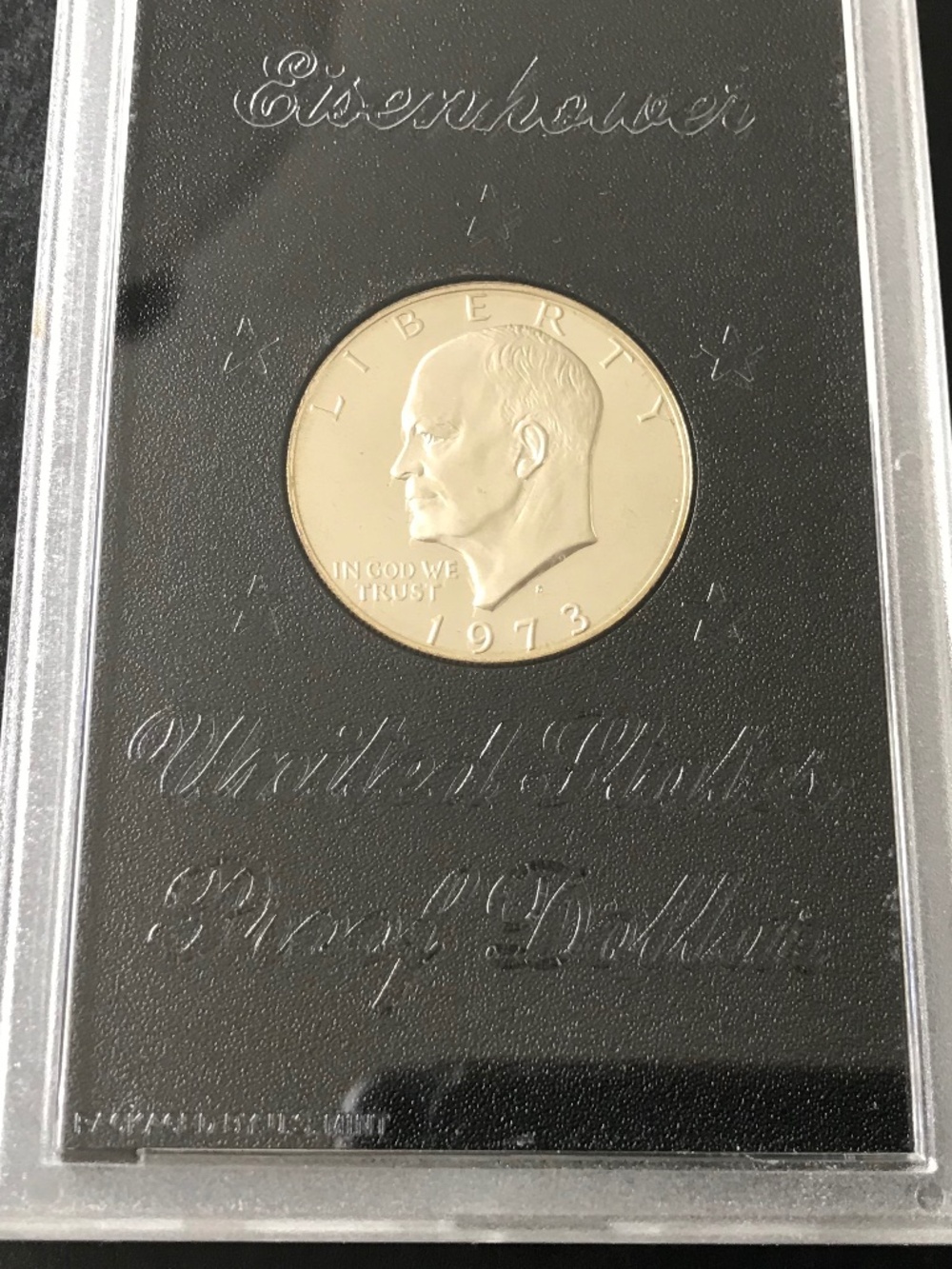 1973 S Eisenhower Silver Dollar, US Mint PROOF, in Mint Case, Stunning!